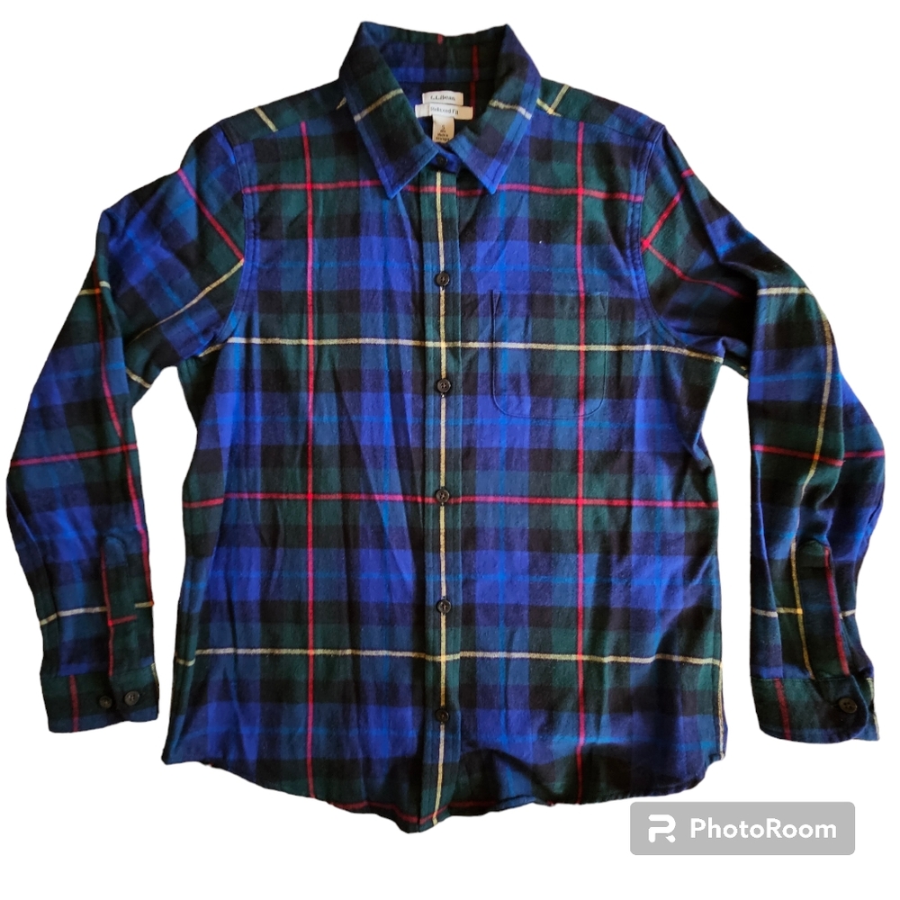 L.L. Bean Scotch Plaid Flannel Shirt